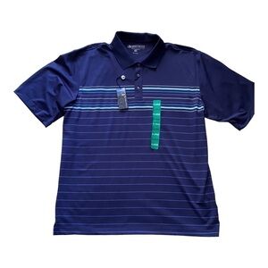 NWT-PEBBLE BEACH PERFORMANCE-NAVY BLUE POLO-SIZE XL